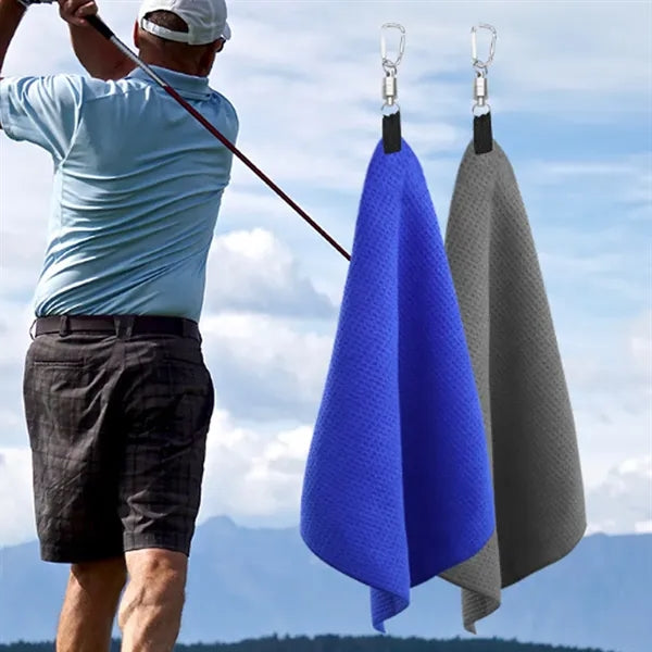 Magnetic Waffle Golf Towel with Clip