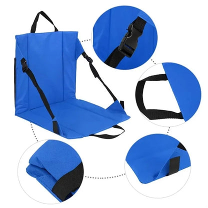 Folding Outdoor Stadium Seat Pad with Adjustable Strap