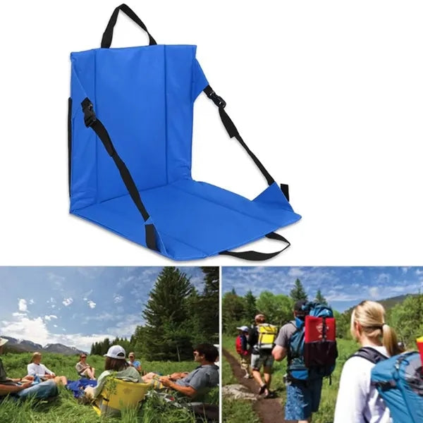 Folding Outdoor Stadium Seat Pad with Adjustable Strap