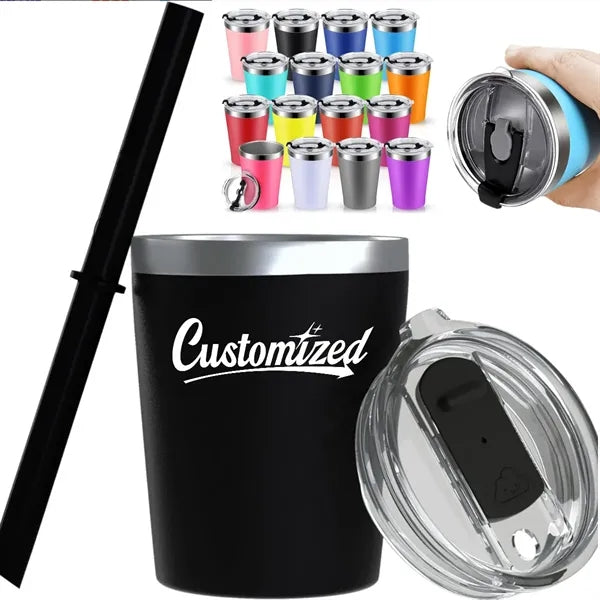 8oz Insulated Tumbler with Straw