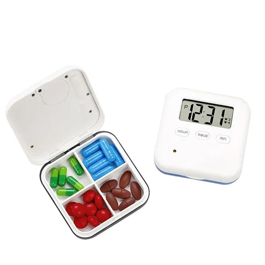 Portable Timed Reminder Pill Box