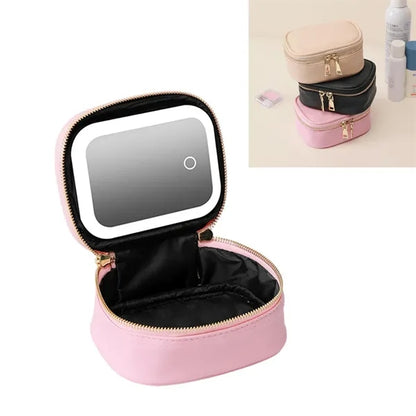 Lighted Cosmetic Mirror Bag
