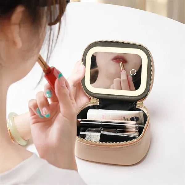 Lighted Cosmetic Mirror Bag