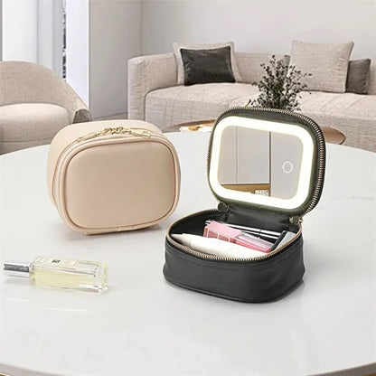 Lighted Cosmetic Mirror Bag