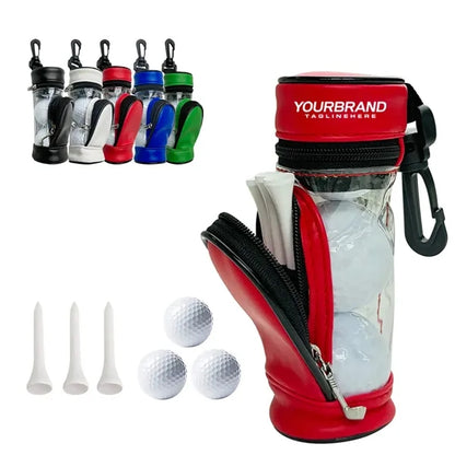 Compact Golf Ball Holder Pouch Sets