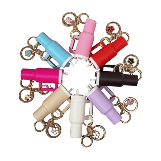 Mini Tumbler Keychain Chapstick Holder