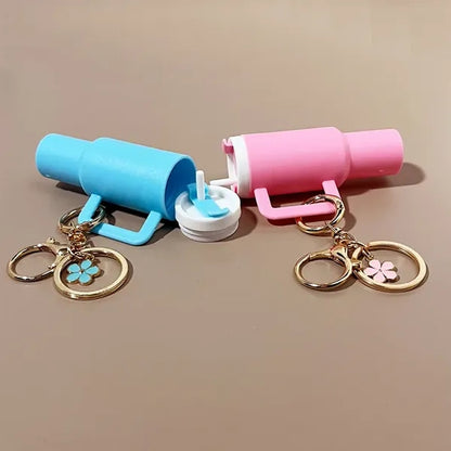 Mini Tumbler Keychain Chapstick Holder