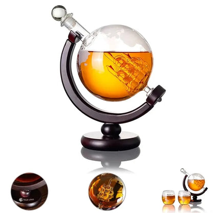 Cool gifts men dad husband bourbon whiskey globe decanter