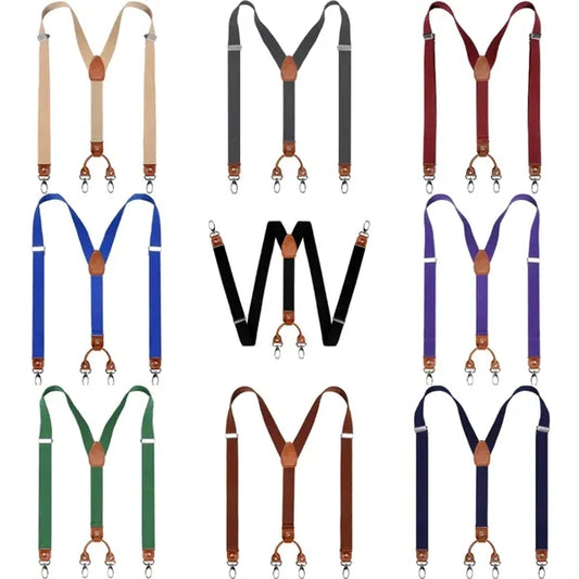 Adjustable Elastic Y-Back Suspenders
