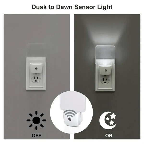 Bedroom hallway kitchen plug in LED night light with sensor