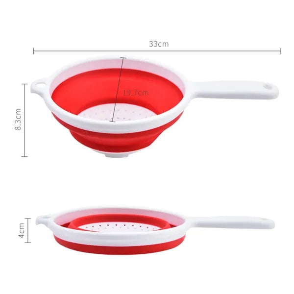 Foldable Kitchen Strainer with Handle Custom Logo