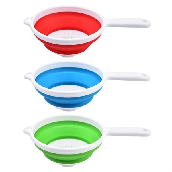 Foldable Kitchen Strainer with Handle Custom Logo
