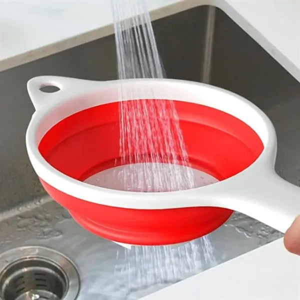 Foldable Kitchen Strainer with Handle Custom Logo
