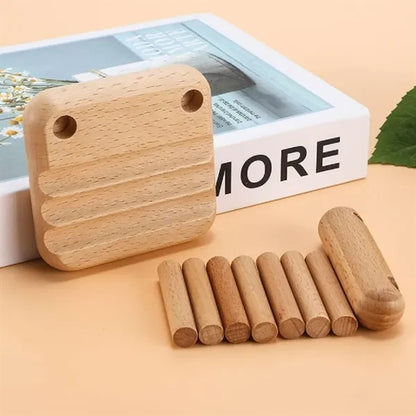 Mini Wooden Chair Phone Stand Desk Display Mobile Holeder