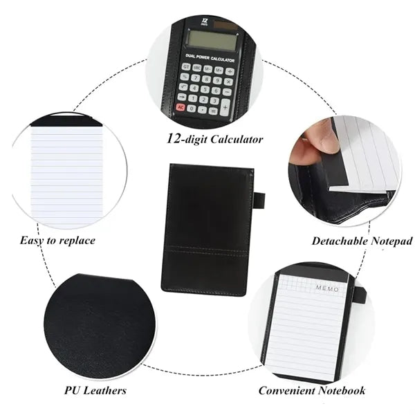 PU  Leather  Calculator Notepad