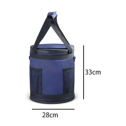 Custom Round Insulated Picnic Tote Cooler Bag with Handle