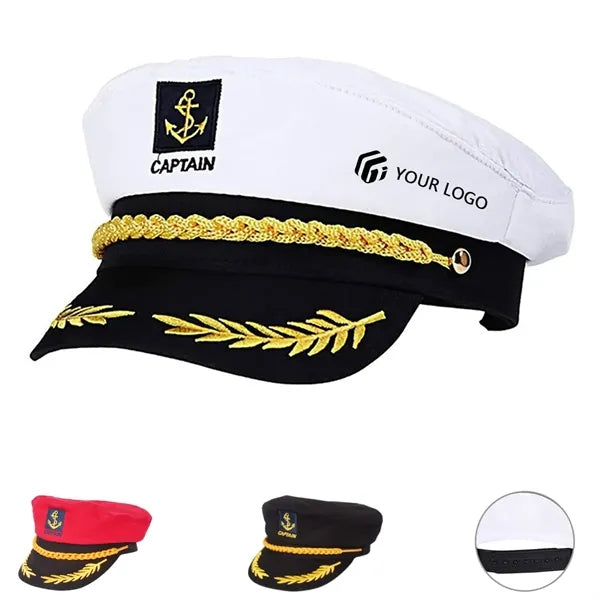 Adjustable sailor marine costume boat cap captain yacht hat