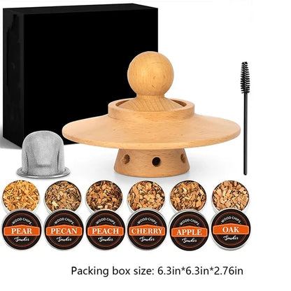 6 flavors wood chips men gifts cocktail whiskey smoker kit
