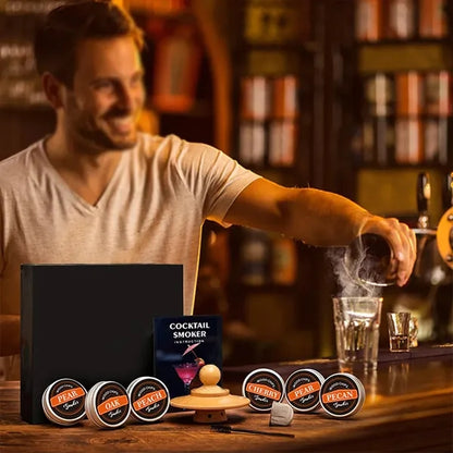 6 flavors wood chips men gifts cocktail whiskey smoker kit