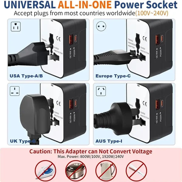 All in One Worldwide Travel Adapter Power Converters