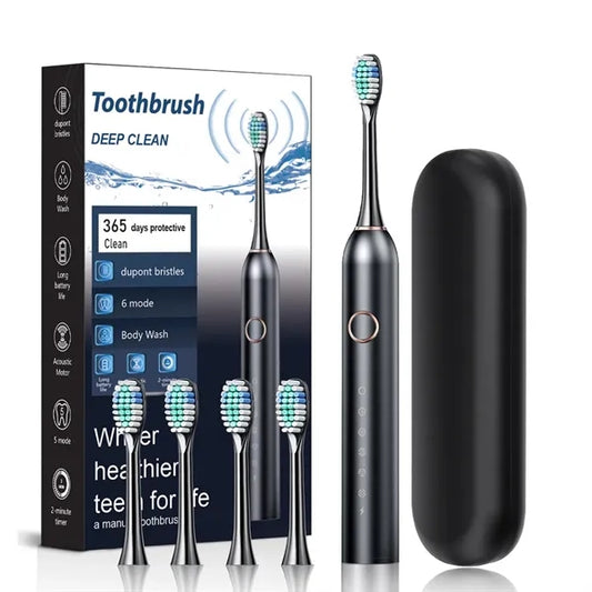 6 Modes Ultrasonic Electric Travel Toothbrush With Case