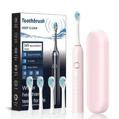 6 Modes Ultrasonic Electric Travel Toothbrush With Case