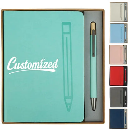 Notebook and Pen Gift Set with Magnetic Slot