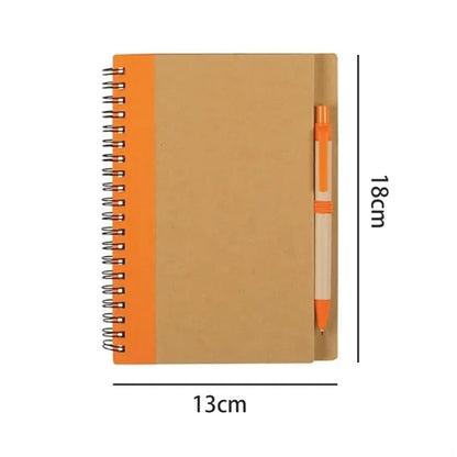 Recycled Spiral Notebook and Pen Set with Custom Logo