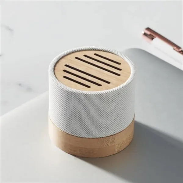 Bamboo Bluetooth Speaker with RPET Fabric Cover