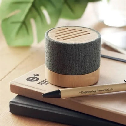 Bamboo Bluetooth Speaker with RPET Fabric Cover
