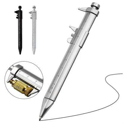 Caliper Style Ballpoint Pen with Blue Ink Refill