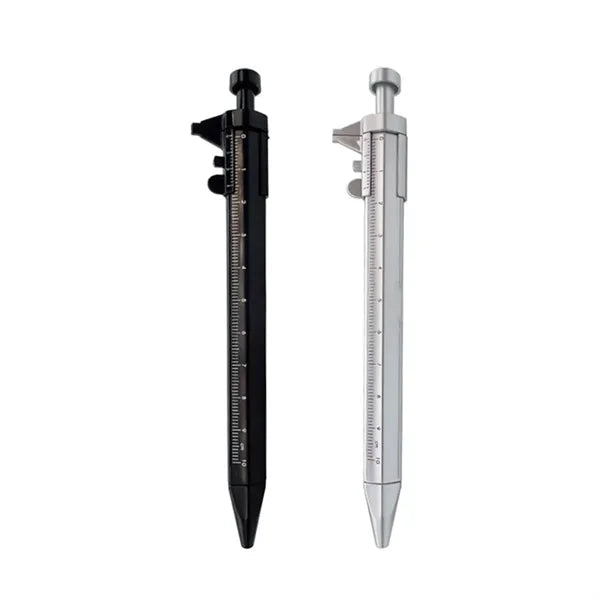 Caliper Style Ballpoint Pen with Blue Ink Refill