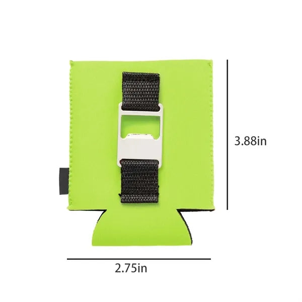 Neoprene Can Cooler with Attached Bottle Opener Custom