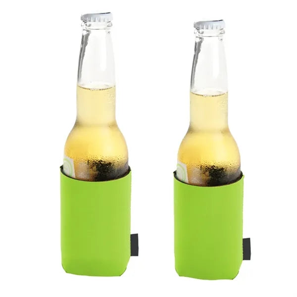 Neoprene Can Cooler with Attached Bottle Opener Custom