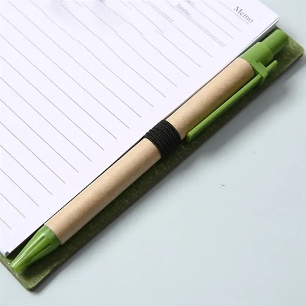 Notebook with Pen Set Sticky Notes Combo