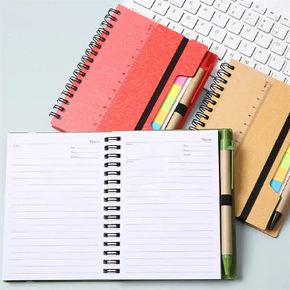 Notebook with Pen Set Sticky Notes Combo