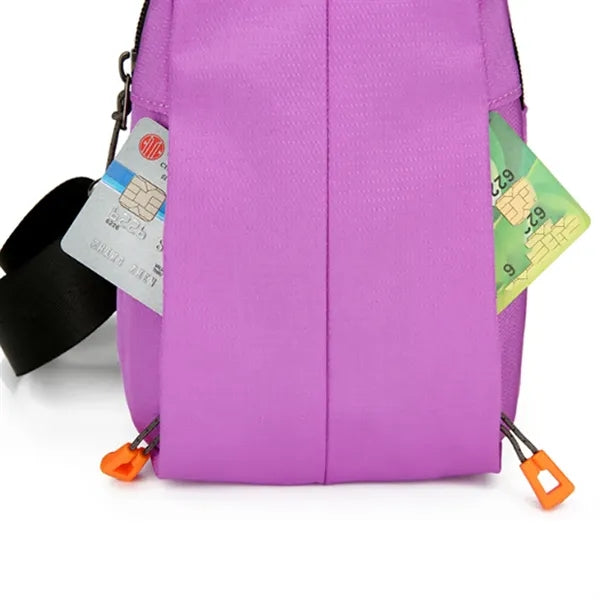 Travel Outdoor Crossbody Sling Bag w/ Headphone Jack