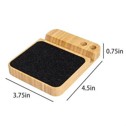 Bamboo Wireless Charger Stand with Pen Holder Mobile