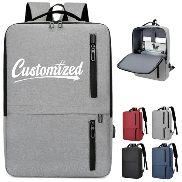 15.6 In Waterproof Business Laptop Backpack W/ USB Charging