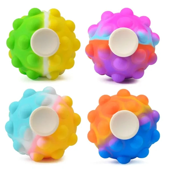 Bumpy Fidget Spinner Ball Stress Toy with Pop Texture