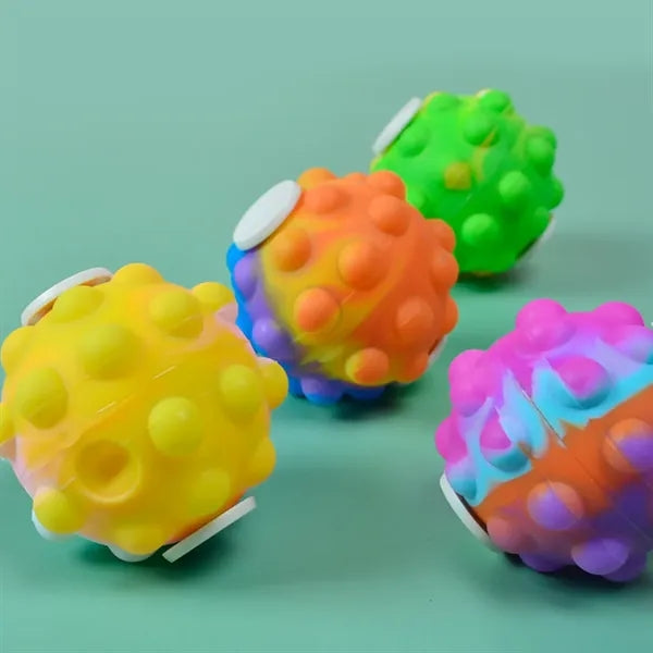 Bumpy Fidget Spinner Ball Stress Toy with Pop Texture