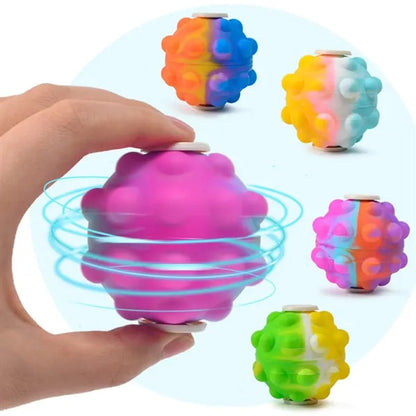 Bumpy Fidget Spinner Ball Stress Toy with Pop Texture
