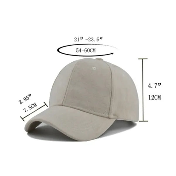 Custom Adjustable Suede Six-Panel Baseball Cap Classic Hat