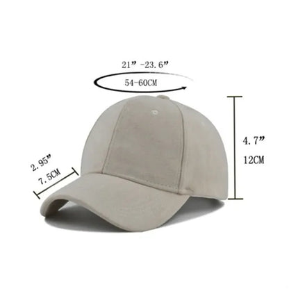 Custom Adjustable Suede Six-Panel Baseball Cap Classic Hat