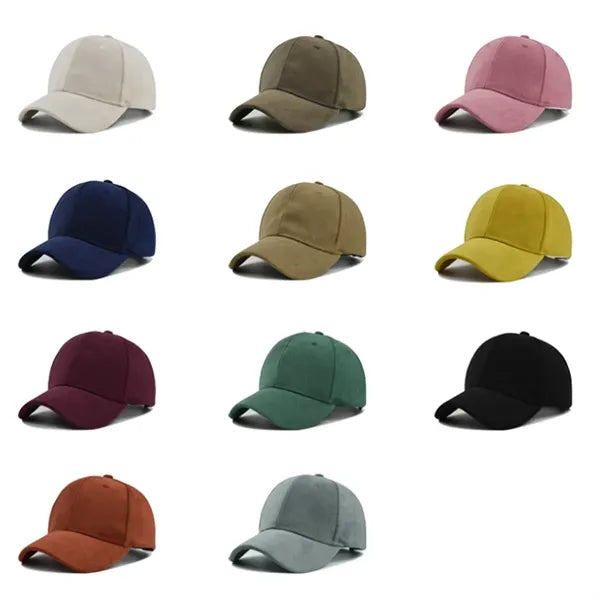 Custom Adjustable Suede Six-Panel Baseball Cap Classic Hat