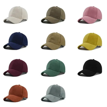 Custom Adjustable Suede Six-Panel Baseball Cap Classic Hat
