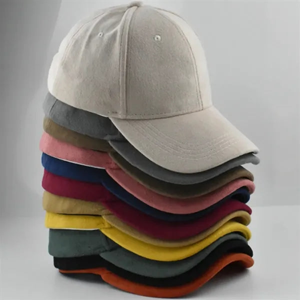 Custom Adjustable Suede Six-Panel Baseball Cap Classic Hat