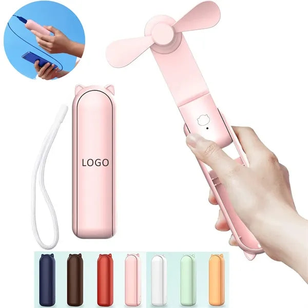 Rechargeable Portable Mini Fan with Power Bank