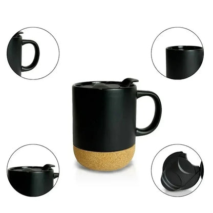 13Oz. Ceramic Mug with Cork Base and Custom Logo Option