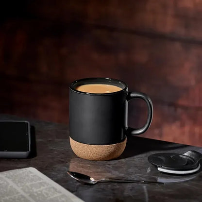 13Oz. Ceramic Mug with Cork Base and Custom Logo Option